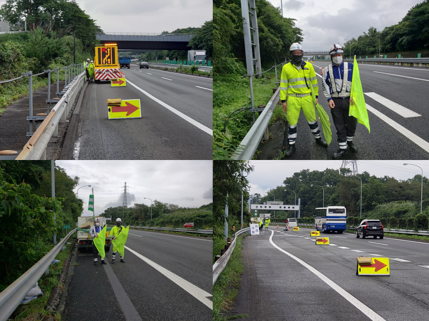 東名高速道路 上り 走行車線規制 沼津営業所 シンコーハイウェイサービス