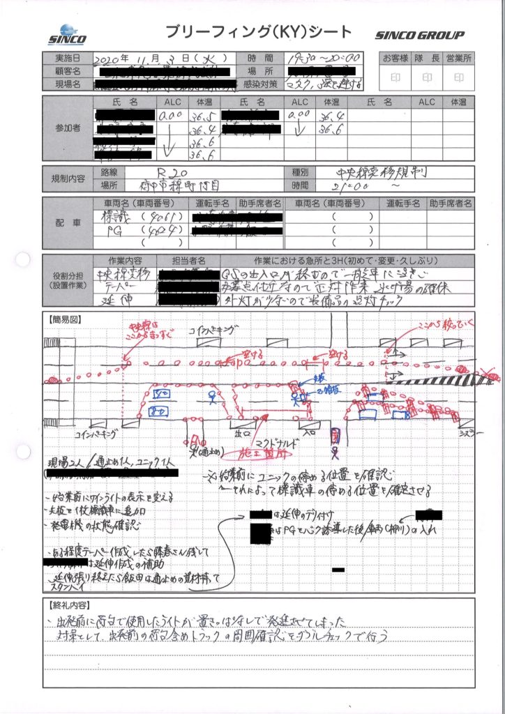 ブリーフィングシート