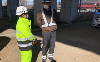 茅野高架橋（中河原高架橋下）用地内＿車線規制（松本営業所）