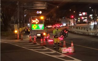 環状7号線 外回り 走行規制（葛西営業所）