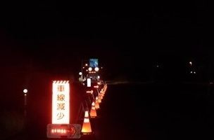 国道１６号　下り線 車線規制（千葉営業所）