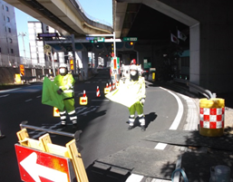 京葉道路 上り線 Bランプ右規制（千葉営業所）