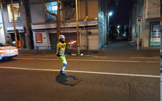 中野駅付近 早稲田通り 車線規制（吉祥寺営業所）