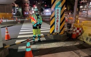 東京都台東区 中央通り 車線規制（加平営業所）