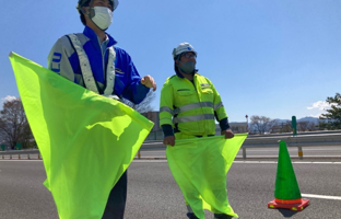 長野自動車道 上り線 走行車線規制(松本営業所)