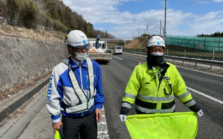 中央自動車道 上り線 座光寺PA Aランプ・走行車線規制（飯田営業所）