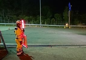 道東自動車道 追分IC～千歳東IC間 通行止規制（札幌営業所）