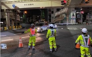 川崎市幸区戸手2丁目付近 車線規制（横浜営業所）