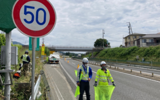 中央自動車道 上り線 走行車線規制（飯田営業所）