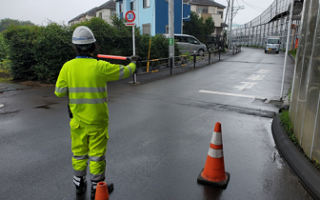 所長パトロール 三鷹市牟礼 片側交互交通規制（吉祥寺営業所）