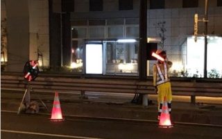 支社長パトロール 国道20号　車線規制（葛西営業所）