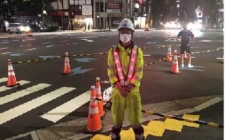 支社長パトロール 南青山3丁目付近 走行車線・歩道規制(葛西営業所)