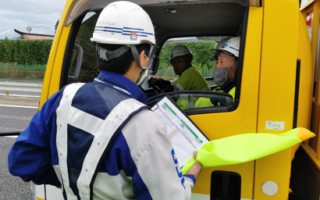 役員パトロール 中央自動車道 走行車線規制（飯田営業所）