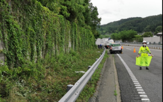 役員パトロール 中央自動車道 走行車線規制（飯田営業所）