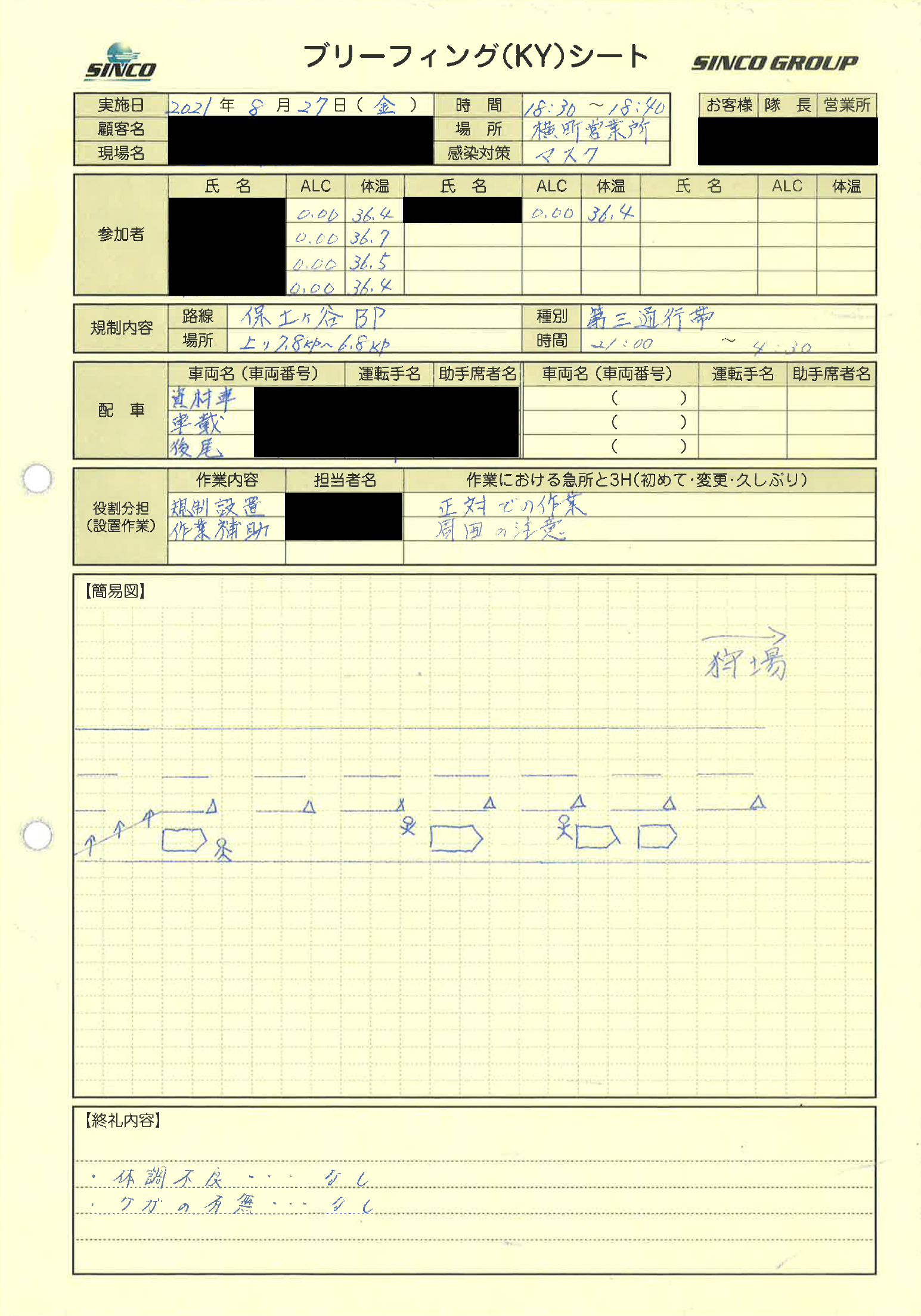 所長パトロール 保土ヶ谷バイパス 第三通行帯規制 横浜町田営業所 シンコーハイウェイサービス