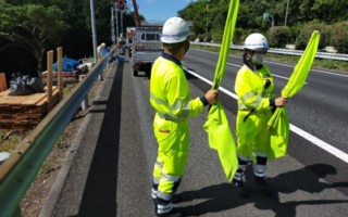 所長パトロール 東名高速道　下り線規制（御殿場営業所）