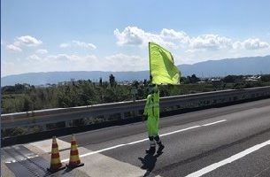 名神高速道路 上下線 追越車線規制(名古屋西営業所)