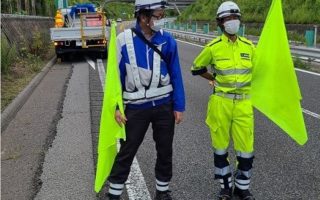 所長パトロール 中央自動車道 走行車線規制（松本営業所）