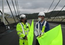 東名高速道路 上り線 閉鎖内第一走行＋追越簡易規制(厚木営業所)