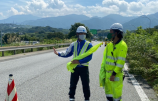 支社長パトロール 中央自動車道 追越車線規制（甲府営業所）