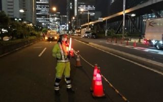 支社長パトロール 議事堂通り上下線 車線規制（葛西営業所）