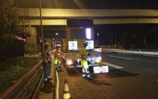 国道16号 内回り右 外回り左規制（加平営業所）