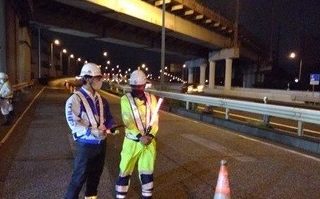 所長代理パトロール 国道357号線 車線規制（千葉営業所）