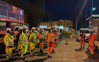 所長代理パトロール 圏央道 外回り 走行車線規制(所沢営業所)