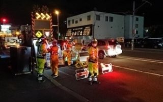 所長パトロール 国道230号線 走行規制（札幌営業所）