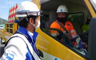 所長代理パトロール 長野自動車道 走行車線規制（松本営業所）