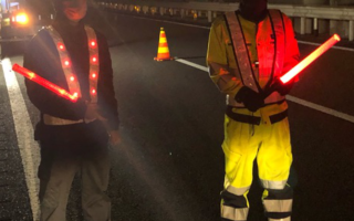 支社長パトロール 長野自動車道 上り線 走行車線規制(松本営業所)