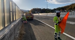 札樽自動車道 下り線 通行止め規制 (札幌営業所)