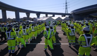 中日本支社他92名が東名集中工事保安員講習会（2回目）に参加いたしました