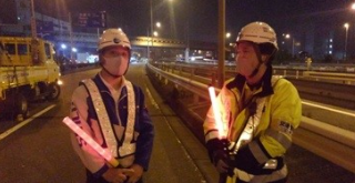 所長代理パトロール 国道357号線 上り線 車線規制 (千葉営業所)