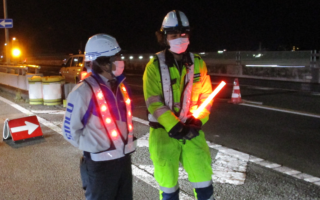 所長パトロール 小田原厚木道路 通行止め規制（厚木営業所）