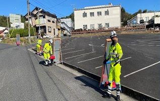 多治見市内市道 北行き 片側交互通行規制 (名古屋西営業所)
