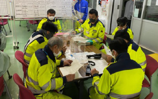 所長パトロール 首都高速道路横羽線 上り線 右A規制(横浜営業所)
