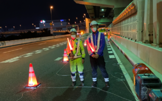 所長パトロール 首都高速道路深川線 下り線 右A規制 (横浜営業所)