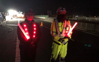 支社長パトロール 長野自動車道 下り線 走行車線規制(諏訪営業所)