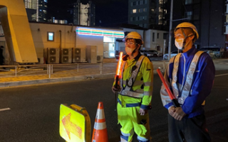 所長パトロール 首都高速道路 車線規制（横浜営業所）