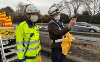 所長代理パトロール 中央自動車道下り追越車線規制(八王子多摩営業所)