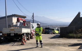 中央自動車道　上り 諏訪湖SA付近　保安誘導業務(松本営業所)