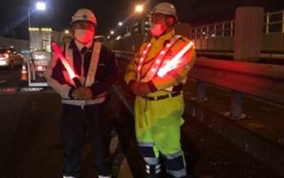 所長パトロール 保土ヶ谷バイパス 追越車線規制（横浜町田営業所）
