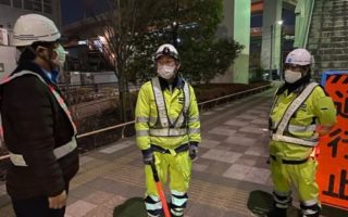 支社長パトロール 扇大橋 通行止め側道規制（葛西営業所）