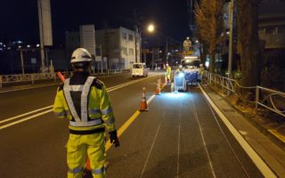 所長パトロール 国道20号 走行車線規制（吉祥寺営業所）