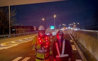 取締役パトロール 東名阪下り線 追越車線規制（名古屋東営業所）