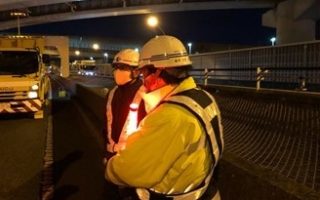 首都高速道路川口線 下り線 左VA規制（埼玉営業所）