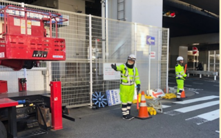 所長パトロール 一般道 側道規制（横浜町田営業所）