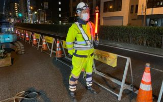 国道1号 下り線 2/3走行規制（葛西営業所）