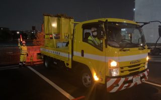 所長パトロール 首都高三ツ沢線 左車線規制（横浜営業所）